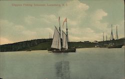 Clippere Fishing Schooner Postcard