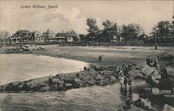 General View of Salem Willows Beach Massachusetts Postcard Postcard Postcard