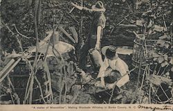 "A Matter of Moonshine" Two Men Making Blockade Whiskey Postcard