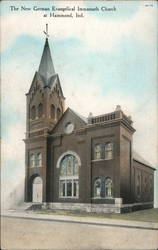 The New German Evangelical Immanuels Church Hammond, IN Postcard Postcard Postcard