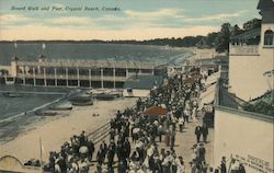 Board Walk and Pier, Crystal Beach Postcard