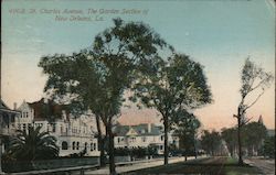 St. Charles Avenue The Garden Section Postcard