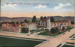 Birdseye View Hotel Arlington Postcard