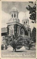 Sacred Heart Church Turlock, CA Postcard Postcard Postcard