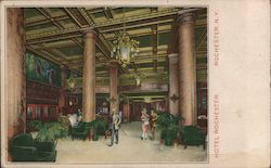 Lobby - Hotel Rochester Postcard