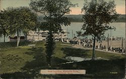 Boat Landing in Riverside Park Postcard