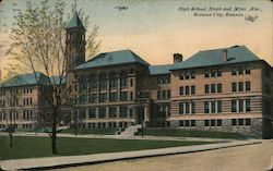 High School, Ninth and Minnesota Avenue Kansas City, KS Postcard Postcard Postcard