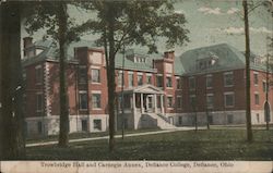 Trowbridge Hall and Carnegie Annex - Defiance College Postcard