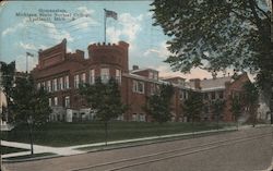 Exterior View of the Gymnasium at Michigan State Normal College Postcard