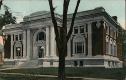 Exterior View of the Public Library Kewanee, IL Postcard Postcard Postcard