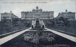 University of Cincinnati. Founded by Act of Legislature 1870. Cost $1,000,000 Ohio Postcard Postcard Postcard