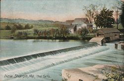 The Falls New Sharon, ME Postcard Postcard Postcard