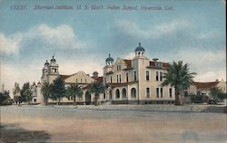 Sherman Institute U.S. Government Indian School Postcard