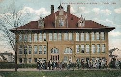 Exterior View of Waite School - Waite Ave. & Hicks St. Toledo, OH Postcard Postcard Postcard