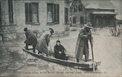 Home Guards doing relief work. Flood and Ice Gorge, 1918 Postcard