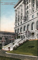 Stairway to Terrace Fairmont Hotel San Francisco, CA Postcard Postcard Postcard