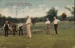 Group of Men Golfing at Jackson Park Golf Links Postcard
