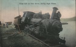 Close Call on Ohio River, during high water Postcard