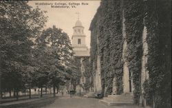 Middlebury College, College Row Postcard