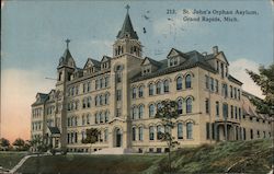 Exterior View of St. John's Orphan Asylum Grand Rapids, MI Postcard Postcard Postcard