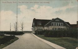 The Golf Club Main Entrance and Driveway Postcard