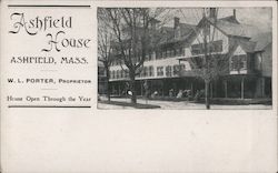 Ashfield House Massachusetts Postcard Postcard Postcard