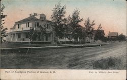 Part of Residence Portion of Town Postcard