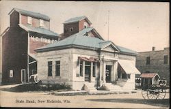 Exterior View of the State Bank Postcard