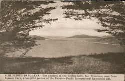 A glorious panorama - The channel of the Golden Gate Postcard