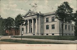 Free Public Library Decatur, IL Postcard Postcard Postcard