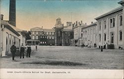 Inner Court Illinois School for Deaf Jacksonville, IL Postcard Postcard Postcard