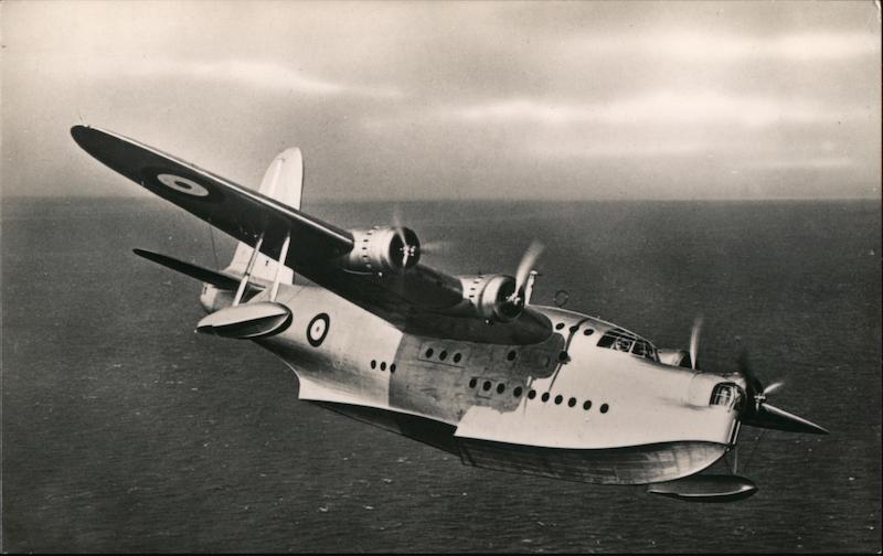 A British Sunderland Flying Boat United Kingdom World War II Postcard