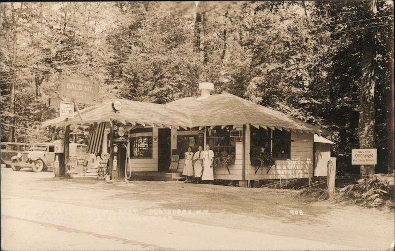 Barretts Bald Mt. Rest Service Station Old Forge New York