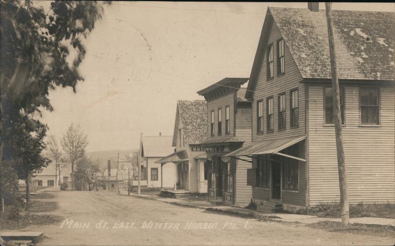 Main St view Winter Harbor ME Maine