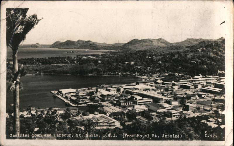Castries Town and Harbour St. Lucia Caribbean Islands