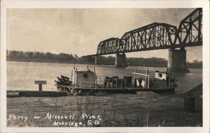 Ferry on Missouri River Mobridge South Dakota