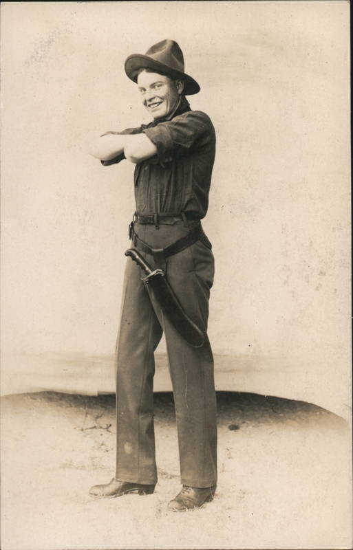 Man in uniform and knife Studio Photos