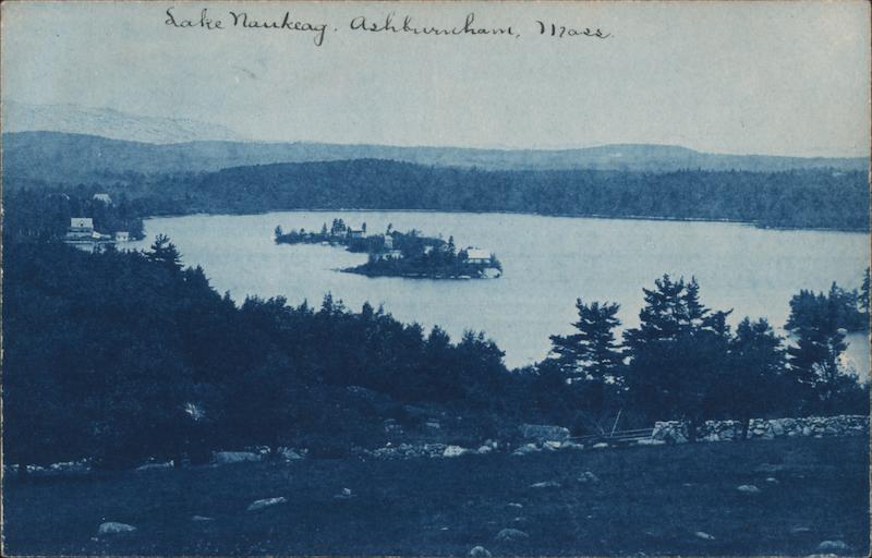 Lake Naukeag Ashburnham, MA Postcard