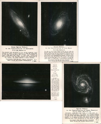 Set of 4: Spiral Nebulas Postcard