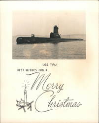 Submarine USS Tiru - Best Wishes for a Meryy Christmas Original Photograph