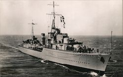 A British Destroyer of the Tribal Class Postcard