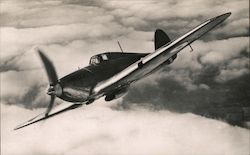 British Hurricane Fighter World War II Postcard Postcard Postcard