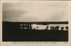 Sunset on the Rideau lake Westport, ON Canada Ontario Postcard Postcard Postcard