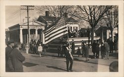 Parade, Lower Part of Water Street, First National Bank Postcard