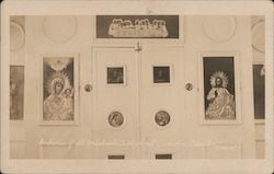 Images of Jesus, Mary and the Last Supper in an Entryway Postcard