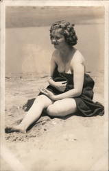 Woman in towel Swimsuits & Pinup Postcard Postcard Postcard