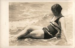Woman in surf Swimsuits & Pinup Postcard Postcard Postcard