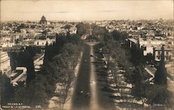 Aerial View of Paseo de la Reforma Postcard