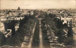 Aerial View of Paseo de la Reforma Mexico City, Mexico Postcard Postcard Postcard