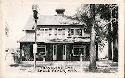 Front View of Travelers Inn Postcard